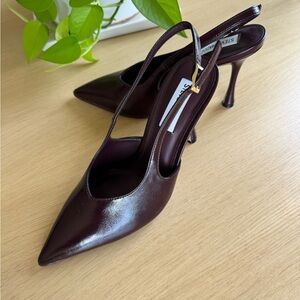 Steve Madden Dark Burgundy Pointed Slingback Heels